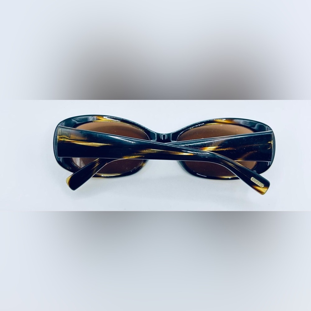 Oliver Peoples Tortoiseshell Brown Oval Sunglasses - Picture 4 of 8